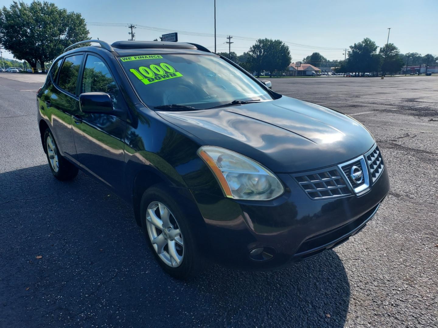 2008 BLACK /Black Nissan Rogue SL AWD (JN8AS58V28W) with an 2.5L L4 DOHC 16V engine, CVT transmission, located at 1221 Madison St., Shelbyville, TN, 37160, (931) 680-9439, 0.000000, 0.000000 - Photo#0