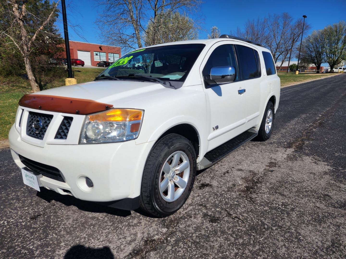 2008 WHITE /Beige Nissan Armada SE 2WD (5N1AA08D18N) with an 5.6L V8 DOHC 32V engine, 5-Speed Automatic Overdrive transmission, located at 1221 Madison St., Shelbyville, TN, 37160, (931) 680-9439, 0.000000, 0.000000 - Photo#0