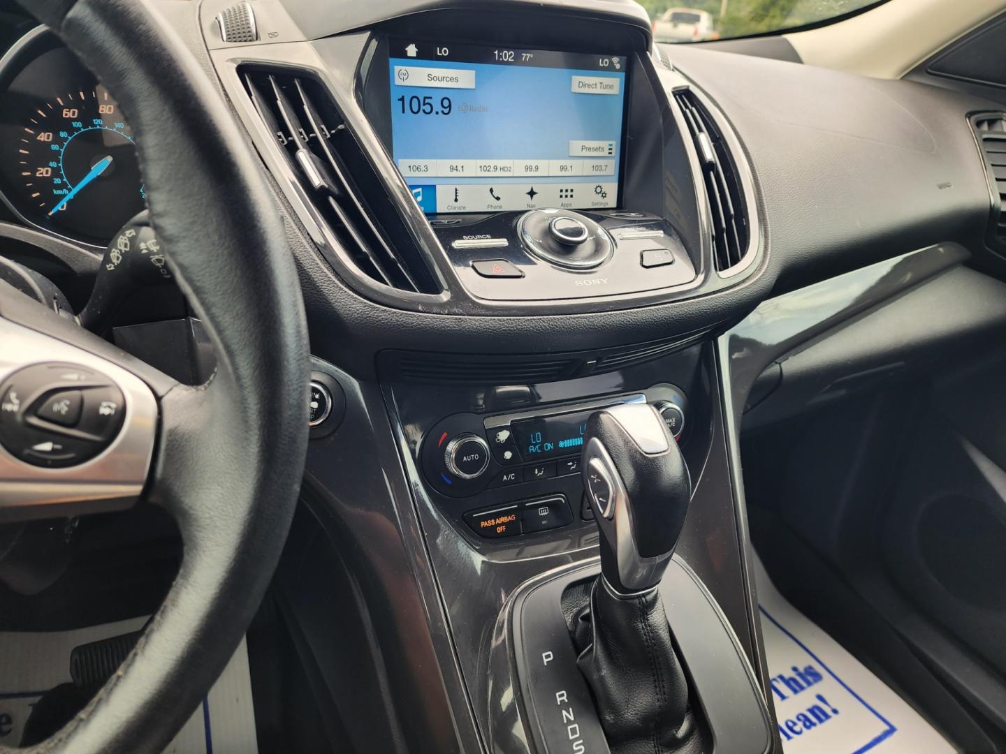 2016 Black /Black Ford Escape Titanium FWD (1FMCU0JX3GU) with an 1.6L L4 DOHC 16V engine, 6-Speed Automatic transmission, located at 1221 Madison St., Shelbyville, TN, 37160, (931) 680-9439, 0.000000, 0.000000 - Photo#6