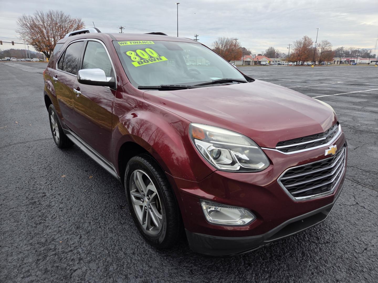 2016 Burgundy /Gray Chevrolet Equinox LTZ 2WD (2GNALDEK5G6) with an 2.4L L4 DOHC 16V FFV engine, 6A transmission, located at 1221 Madison St., Shelbyville, TN, 37160, (931) 680-9439, 0.000000, 0.000000 - Photo#1
