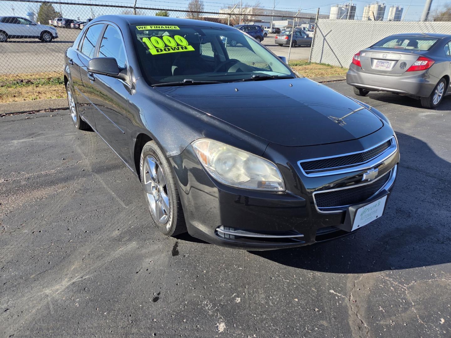 2010 BLACK /Gray Chevrolet Malibu 1LT (1G1ZC5EB2AF) with an 2.4L L4 DOHC 16V engine, 6-Speed Automatic transmission, located at 1221 Madison St., Shelbyville, TN, 37160, (931) 680-9439, 0.000000, 0.000000 - Photo#1