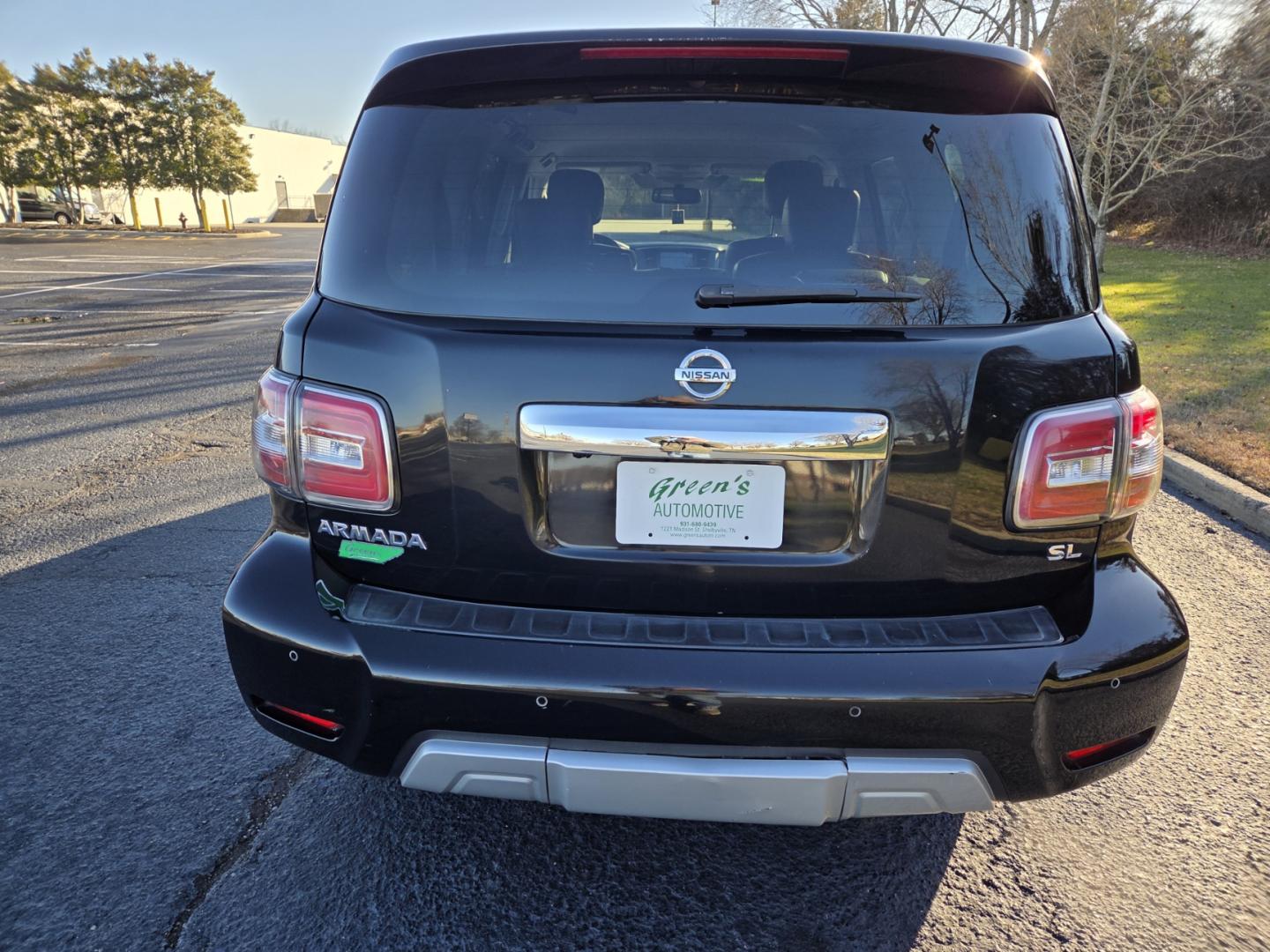 2018 BLACK /Black Nissan Armada SV 2WD (JN8AY2ND4J9) with an 5.6L V8 DOHC 32V engine, 7A transmission, located at 1221 Madison St., Shelbyville, TN, 37160, (931) 680-9439, 0.000000, 0.000000 - Photo#2