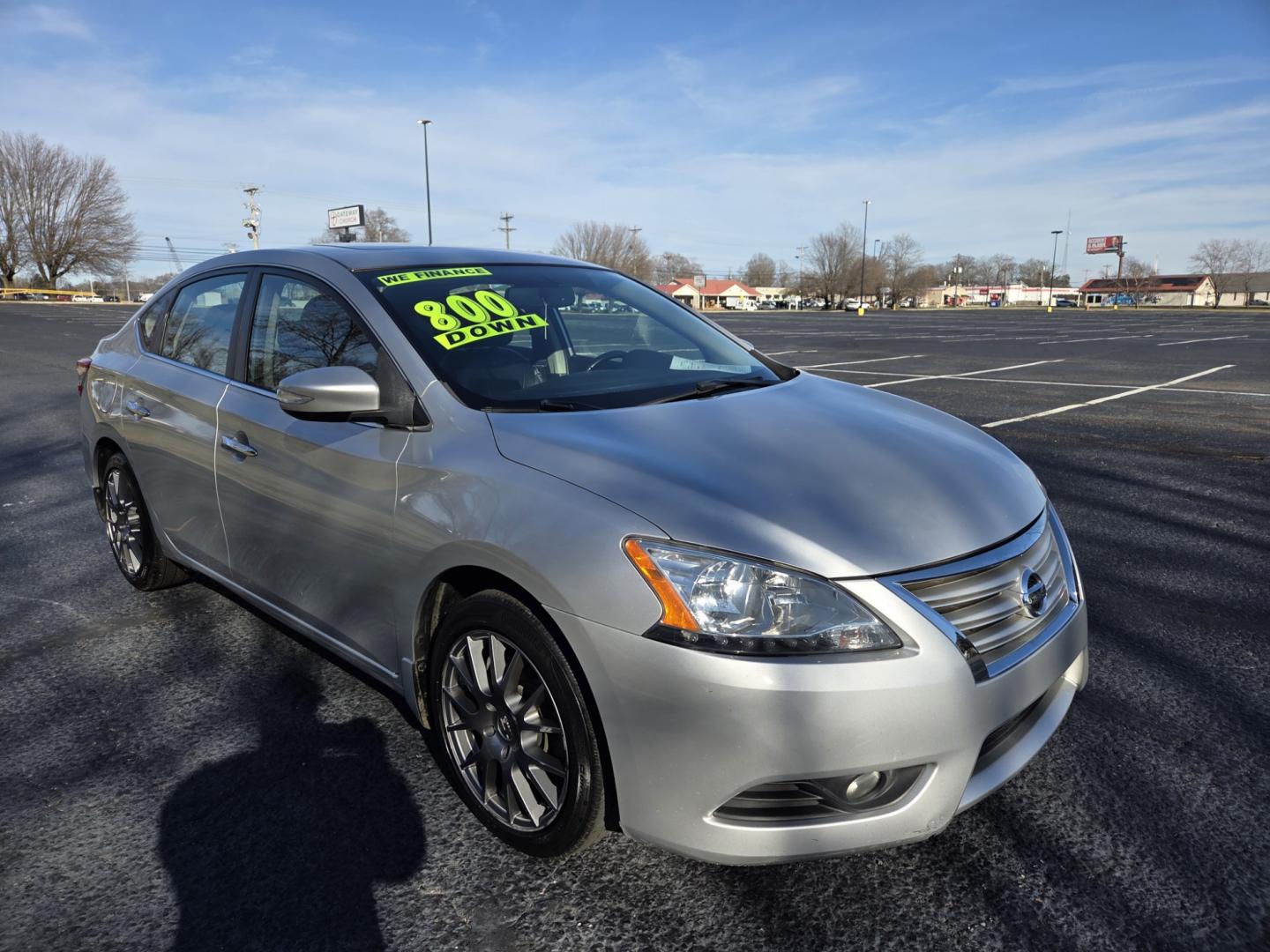 2015 Silver /Black Nissan Sentra SL (3N1AB7APXFY) with an 1.8L L4 SFI DOHC 16V engine, Automatic transmission, located at 1221 Madison St., Shelbyville, TN, 37160, (931) 680-9439, 0.000000, 0.000000 - Photo#1