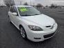 2008 WHITE /Gray Mazda MAZDA3 s Grand Touring 5-Door (JM1BK343581) with an 2.3L L4 DOHC 16V engine, located at 1221 Madison St., Shelbyville, TN, 37160, (931) 680-9439, 0.000000, 0.000000 - Photo#1