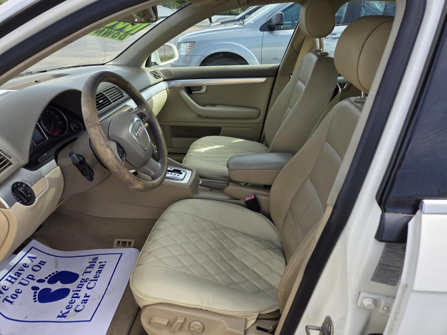 2006 WHITE /Beige Audi New A4 2.0 T quattro with Tiptronic (WAUDF78E26A) with an 2.0L L4 DOHC 16V TURBO engine, 6-Speed Automatic Overdrive transmission, located at 1221 Madison St., Shelbyville, TN, 37160, (931) 680-9439, 0.000000, 0.000000 - Photo#5