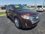 2012 Burgandy /Beige Ford Edge SEL FWD (2FMDK3JC2CB) with an 3.5L V6 DOHC 24V engine, 6-Speed Automatic transmission, located at 1221 Madison St., Shelbyville, TN, 37160, (931) 680-9439, 0.000000, 0.000000- Photo#1